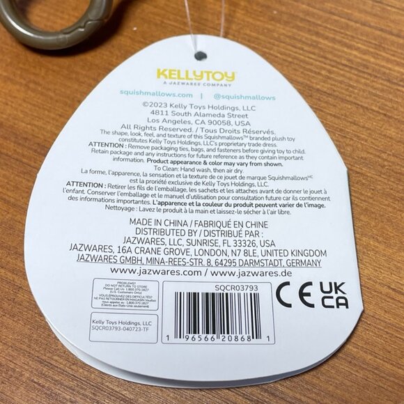 Squishmallows Mario German Shepherd Puppy Dog Clip Plush - Picture 7 of 10